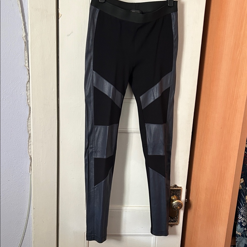 BCBGMaxAzria Black and Gray Leggings